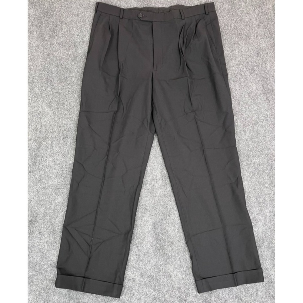 Brooks Brothers 346 Black Stretch Wool Lycra Cropped Dress Pants No Size tag 40?